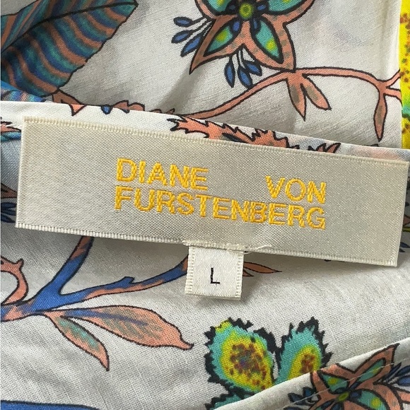 Diane Von Furstenberg Sleeveless Floral-Print Bias-cut Coverup Slip Dress - Picture 5 of 10